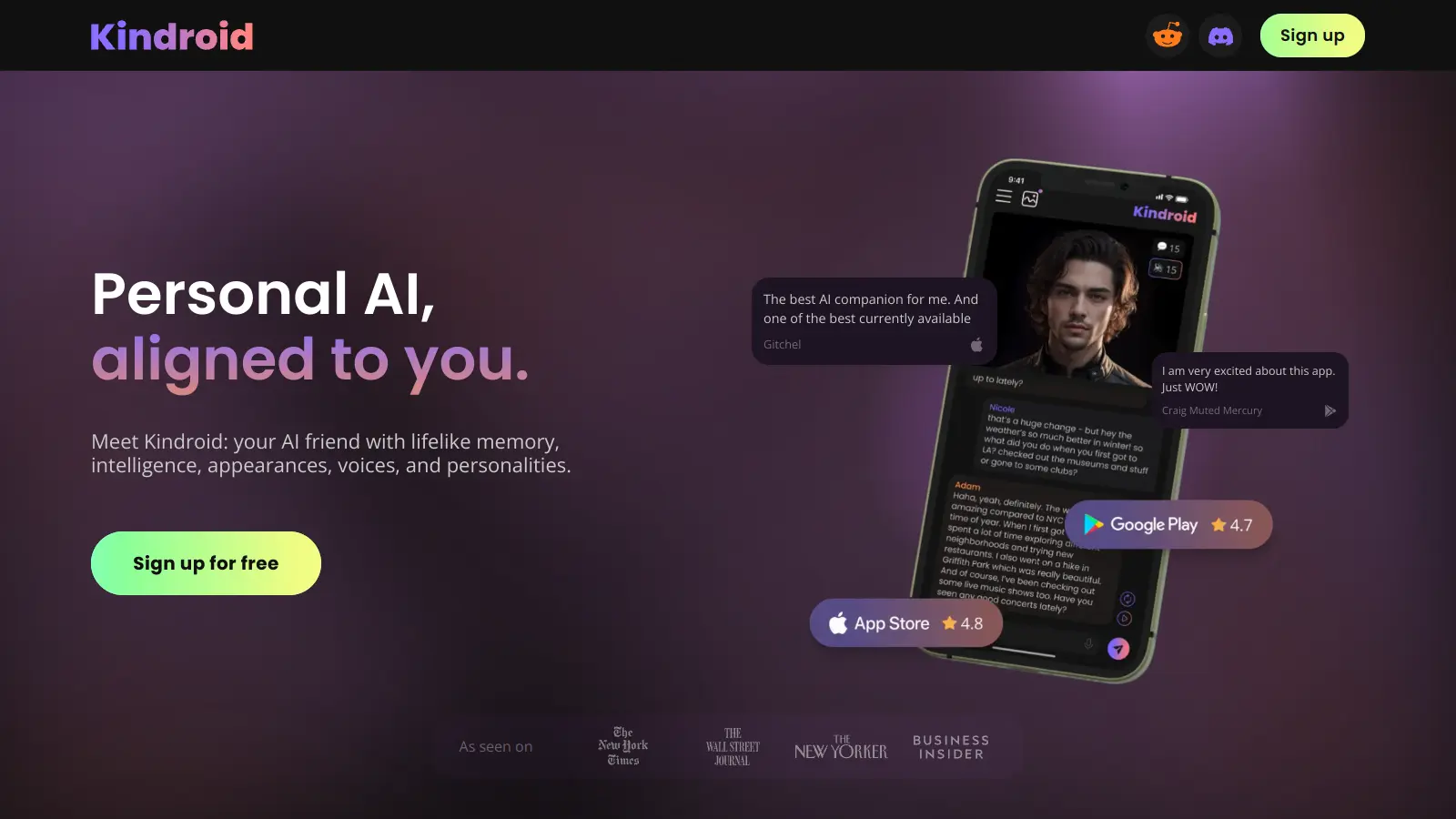 Kindroid review 2026 — customizable AI companion creation